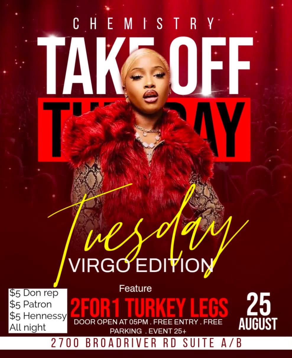 Take Off Tuesday- Virgo Edition flyer